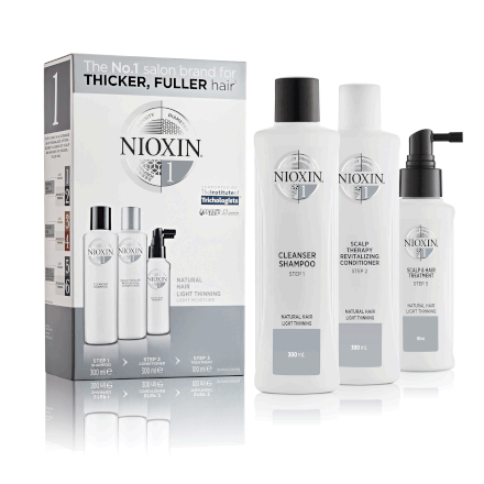 Nioxin Hair Loss Kit - System 1 (Natural, Non-Colored with Light Thinning)