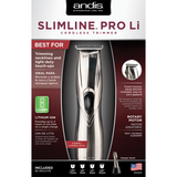 Andis SlimLine Pro Li Cordless Trimmer - Chrome [32400]